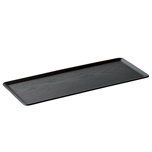 プレイスマット 365×145mm 木製 トレー ウッド トレイ 黒 ブラック 【納期A】【toh-260325】
