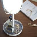 スタンドミラー 収納トレイ 鏡 卓上 テーブルミラー 丸型 円形 山崎実業 【納期A】【toh-260545】