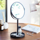 スタンドミラー 収納トレイ 鏡 卓上 テーブルミラー 丸型 円形 山崎実業 【納期A】【toh-260545】