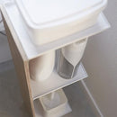 トイレ収納 スリム 細い ラック トイレットペーパー トイレブラシ 収納 おしゃれ 木目 山崎実業 【納期A】【toh-260547】