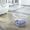 ランドリーバスケット かご ワイヤー スチール 取っ手付き 洗濯物入れ 山崎実業 【納期A】【toh-260553】