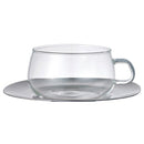 カップ ソーサー セット おしゃれ モダン ガラス コップ皿 kinto 【納期A】【toh-264910】