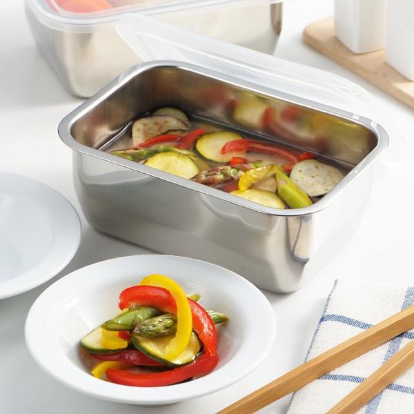 保存容器 ステンレス 透明ふた付き 入れ物 バット 食品 収納 容器 【納期A】【toh-267310】