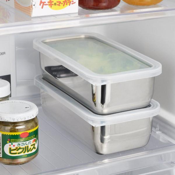 保存容器 ステンレス 透明 ふた付き スリム 入れ物 食品 容器 【納期A】【toh-267311】