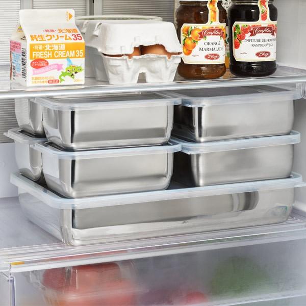 保存容器 ステンレス 透明 蓋 ワイド 薄い スリム 入れ物 食品 容器 【納期A】【toh-267312】