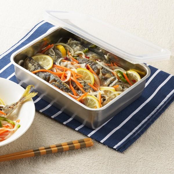 保存容器 ステンレス 透明 蓋 ワイド 薄い スリム 入れ物 食品 容器 【納期A】【toh-267312】