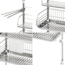 水切りラック シンク 突っ張り つっぱり 水切り台 3段 ステンレス おしゃれ 水切りカゴ 【納期A】【toh-267317】