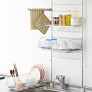 水切りラック シンク 突っ張り つっぱり 水切り台 3段 ステンレス おしゃれ 水切りカゴ 【納期A】【toh-267317】