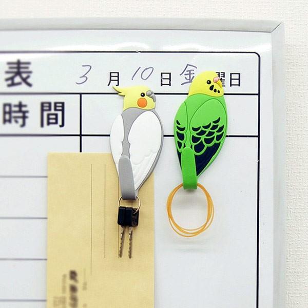フック マグネット式 磁石 鳥 インコ かわいい おしゃれ インテリア ウォールフック 【納期A】【toh-269988】