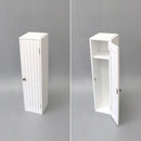 トイレラック 収納棚 スリム おしゃれ 生理用品 扉つき 2段 可動棚 白 ホワイト 北欧 取っ手付き 掃除用具入れ トイレ掃除ブラシ入れ 収納棚 【納期A】【toh-270570】