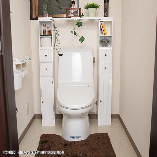 トイレラック 収納棚 スリム おしゃれ 生理用品 扉つき 2段 可動棚 白 ホワイト 北欧 取っ手付き 掃除用具入れ トイレ掃除ブラシ入れ 収納棚 【納期A】【toh-270570】