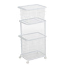 ランドリーバスケットセット 洗濯かご 洗濯物入れ ワゴン キャスターつき 山崎実業 【納期A】【toh-270865】