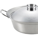 鍋 ステンレス製 うどんすき 湯豆腐 しゃぶしゃぶ 日本製 土鍋 IH対応 28cm 【納期A】【toh-272352】