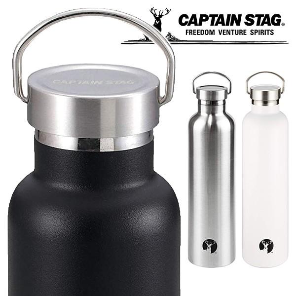 水筒 ボトル 1000ml 1リットル 直飲み 広口 氷 入れやすい スリム おしゃれ 取っ手 保冷 保温 真空 二重構造 シルバー 銀色 ブラック 黒 ホワイト 白 【納期A】【toh-275263】