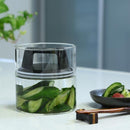 保存容器 ガラス 密封 密閉 酸化防止 エア抜き 空気抜き 漬物 浅漬け エアリデューサー キャニスター 【納期A】【toh-276597】