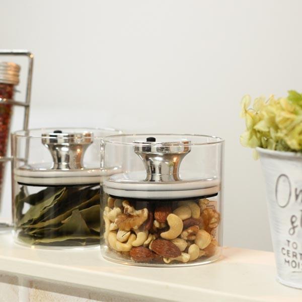 キャニスター 食品 保存容器 ガラス 密封 密閉 酸化防止 エアリデューサー 【納期A】【toh-276600】