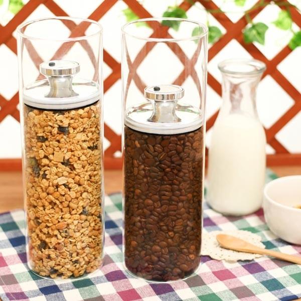保存ガラス容器 密封 密閉 パスタ スパゲティ 麺 保管 酸化防止 長い ロング スリム エアリデューサー キャニスター 【納期A】【toh-276603】