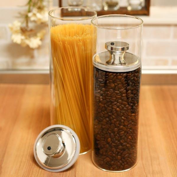 保存ガラス容器 密封 密閉 パスタ スパゲティ 麺 保管 酸化防止 長い ロング スリム エアリデューサー キャニスター 【納期A】【toh-276603】