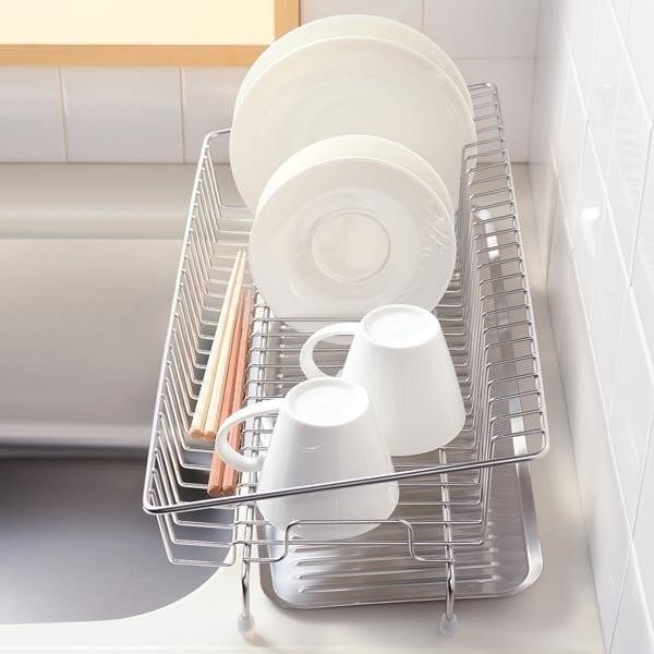 水切りラック スリム 狭いキッチン 使いやすい 水きりかご ステンレス 細い 省スペース 日本製 【納期A】【toh-276704】