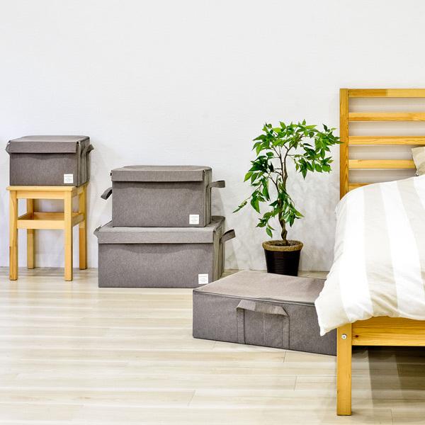 収納ボックス ファブリック 取っ手 持ち手 ふた付き フタ 蓋つき 衣類収納 小物収納 ケース 入れ物 折りたたみ 折り畳み 幅43cm 高さ27cm 【納期A】【toh-277504】