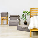 収納ボックス ファブリック 取っ手 持ち手 ふた付き フタ 蓋つき 衣類収納 小物収納 ケース 入れ物 折りたたみ 折り畳み 幅39cm 奥行60cm 高さ18cm 【納期A】【toh-277514】