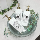 ディスペンサーボトル おしゃれ 白 ホワイト イラスト 詰め替え容器 【納期A】【toh-278401】