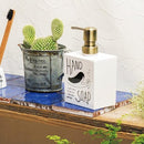 ディスペンサーボトル ハンドソープ用 おしゃれ 白 ホワイト イラスト 詰め替え 容器 【納期A】【toh-278404】