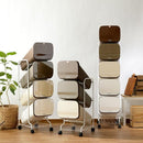 ゴミ箱 3段 分別 キャスター付き 縦型 蓋付き おしゃれ カフェ風 【納期A】【toh-279763】