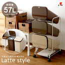 ゴミ箱 3段 分別 キャスター付き 縦型 蓋付き おしゃれ カフェ風 【納期A】【toh-279763】