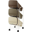 ゴミ箱 3段 分別 キャスター付き 縦型 蓋付き おしゃれ カフェ風 【納期A】【toh-279763】