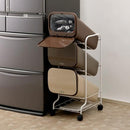 ゴミ箱 3段 分別 キャスター付き 縦型 蓋付き おしゃれ カフェ風 【納期A】【toh-279763】
