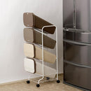 ゴミ箱 4段 分別型 キャスターつき フタ付き おしゃれ カフェ風 【納期A】【toh-279764】