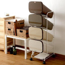 ゴミ箱 4段 分別型 キャスターつき フタ付き おしゃれ カフェ風 【納期A】【toh-279764】