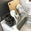 水切りラック ステンレス 水切りかご スリム 小型 細い コンパクト カゴ 水切りトレー シンク 水切り籠 水垢 付きにくい 日本製 マンション ひとり暮らし 一人 【納期A】【toh-280164】