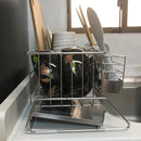 水切りラック ステンレス 水切りかご スリム 小型 細い コンパクト カゴ 水切りトレー シンク 水切り籠 水垢 付きにくい 日本製 マンション ひとり暮らし 一人 【納期A】【toh-280164】