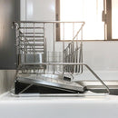 水切りラック ステンレス 水切りかご スリム 小型 細い コンパクト カゴ 水切りトレー シンク 水切り籠 水垢 付きにくい 日本製 マンション ひとり暮らし 一人 【納期A】【toh-280164】