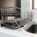 水切りラック ステンレス 水切りかご スリム 小型 細い コンパクト カゴ 水切りトレー シンク 水切り籠 水垢 付きにくい 日本製 マンション ひとり暮らし 一人 【納期A】【toh-280164】