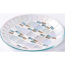 トレイ 円形 ガラス製 トレー 丸型 インテリア 置き物 モザイクガラス 【納期A】【toh-282946】