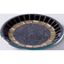 トレイ 円形 ガラス製 トレー 丸型 インテリア 置き物 モザイクガラス 【納期A】【toh-282946】