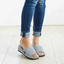 スリッパ ヒールあり 女性 レディース シンプル グレー ブラック 黒 【納期A】【toh-283982】