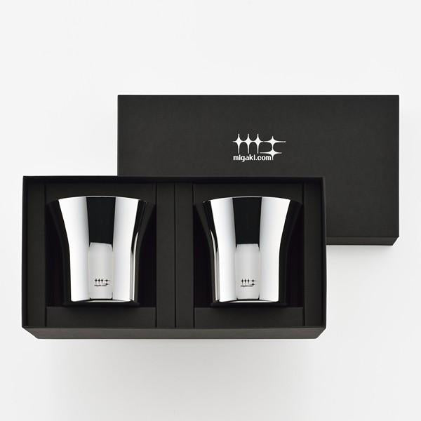 ロックグラス おしゃれ 高級 ステンレス 日本製 焼酎 ウイスキー コップ 二重構造 2個セット 磨き屋シンジケート 【納期A】【toh-284262】