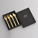 スプーン フォーク 4本 セット ステンレス 日本製 ゴールド 金色 おしゃれ 高級 磨き屋シンジケート 【納期A】【toh-284264】