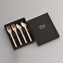 スプーン フォーク 4本 セット ステンレス 日本製 ゴールド 金色 おしゃれ 高級 磨き屋シンジケート 【納期A】【toh-284264】