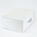 収納袋 衣類 服 取っ手付き 不織布 クローゼット シンプル 白 ホワイト 【納期A】【toh-284870】