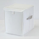 収納袋 服 衣類 通気性 カビ対策 取っ手 ファスナー 布製 クローゼット シンプル 白 【納期A】【toh-284871】