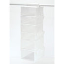 吊り下げ収納 6段 ポケットつき 仕切り クローゼット 洋服 衣類 帽子 コンパクト 押入れ 【納期A】【toh-284873】