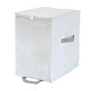 収納袋 服 衣類 取っ手 ファスナー チャック 不織布 クローゼット シンプル 白 ホワイト 【納期A】【toh-284875】