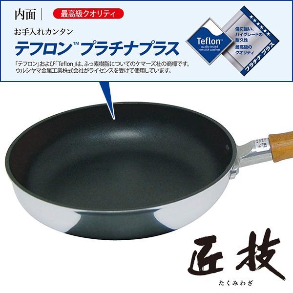 フライパン 22cm アルミ鋳物 テフロン加工 底厚 日本製 IH非対応 【納期A】【toh-286284】