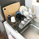 水切りラック 水切りカゴ かご スリム ステンレス 省スペース 大容量 シンク横 マンション 置き型 水切りトレー フック 水あか 付きにくい ケース 日本製 燕三条 【納期A】【toh-288492】