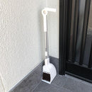 掃除セット ほうき ちりとり 伸縮式 コンパクト 小型 側溝 みぞ 隙間 すき間 ベランダ マンション 掃除用具 箒 塵取り 壁際 左利き 日本製 【納期A】【toh-292244】